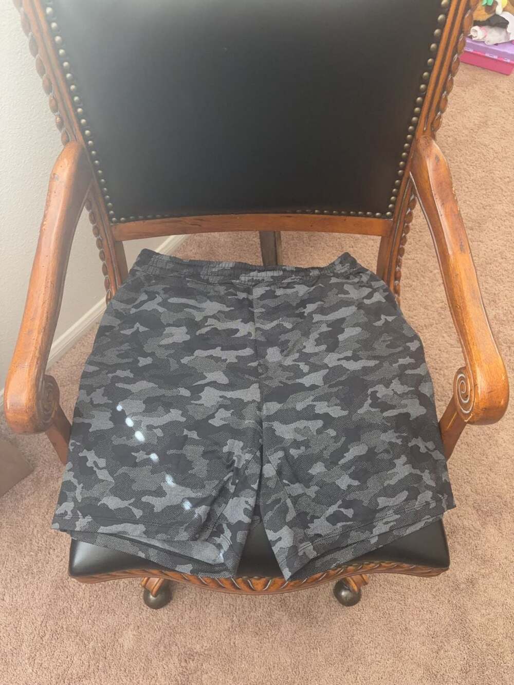 Lululemon Pace Breaker Shorts Black Camo
